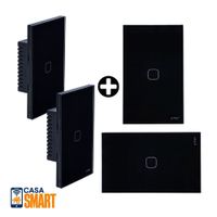 COMBO VTA: 4 Interruptores Inteligentes Simple Negro IOT