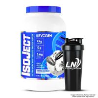 Isoject 26 Serv Proteina Isolatada Evogen - Cookie and Cream + Shaker