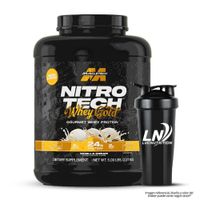 Nitrotech Whey Gold 5 LB Proteina Muscletech - French Vainilla Cream + Shaker