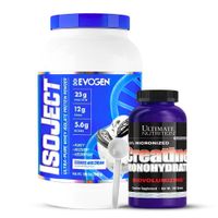 Isoject 26 Serv Proteina Isolatada - Cookie and Cream + Creatina Ultimate Nutrition 300 G + Scoop