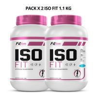 PACK X 02 - Iso Fit 1.1 kg Proteina Isolatada Fitfem - Chocolate