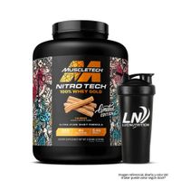 Nitrotech Whey Gold 5.1 LB Proteina Muscletech - Churro + Shaker