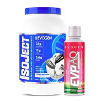 IsoJect 26 Serv - Cookie and Cream + Evp-aq Evogen Glicerol 32 serv Watermelon