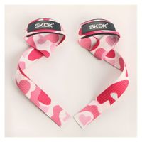 Straps Muñequeras Skdk Pesas Gym Crossfit - Rosado Camuflado