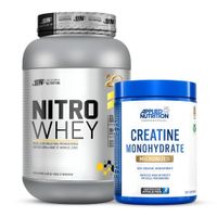 Nitro Whey 1.1 Kg Proteina Whey - Cookie and Cream + Creatina Applied Nutrition 500 G