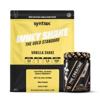 Proteina Whey Shake 5 LB SYNTRAX - Vainilla Shake + Creatina Dorian Yates 300 G