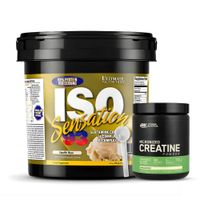 Iso Sensation 93 5 LB Proteina Aislada - Vainilla Bean + Creatina Optimum Nutrition 300 G + Scoop