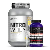 Nitro Whey 1.1 KG Proteina Whey - Vainilla + Creatina Ultimate Nutrition 300 g
