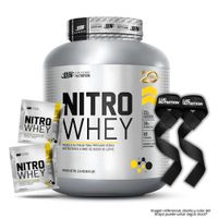 Nitro whey 2.5 Kg Proteina Whey - Chocolate + 2 Sachet Nitro Whey + Straps