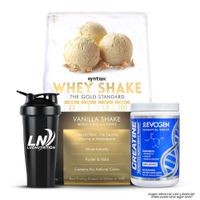 Whey Shake 5 LB - Proteina Syntrax - Vainilla Shake + Creatina Evogen 300 G + Shaker