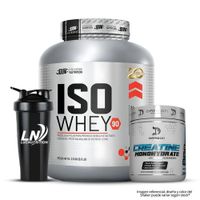 Iso Whey 90 2.5 kg Proteina Isolatada - Cookie and Cream + Creatina Dragon Pharma 300 g + Shaker