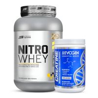 Nitro Whey 1.1 KG Proteina Whey - Vainilla + Creatina Evogen 300 G