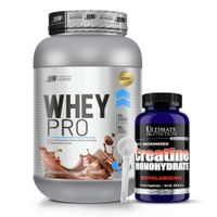 Proteina Whey Pro 1 KG - Chocolate + Creatina Ultimate Nutrition 300 G + Scoop