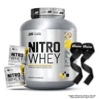 Nitro whey 2.5 Kg Proteina Whey - Vainilla + 2 Sachet Nitro Whey + Straps