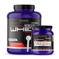 Proteina Prostar 100 % Whey 5 LB - Strawberry + Creatina Ultimate Nutrition 1 KG + Scoop