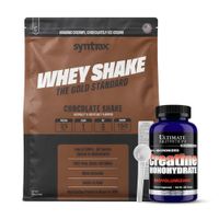 Proteina Whey Shake 5 LB SYNTRAX - Chocolate Shake + Creatina Ultimate Nutrition 300 G + Scoop