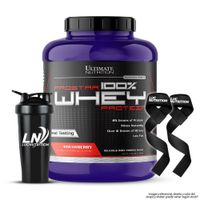 Prostar 100% Whey 5 LB Proteina Whey - Strawberry + Shaker + Straps