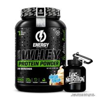 Proteina Whey Protein Powder ENERGY NUTRITION 1 KG - Vainilla + Portaproteina