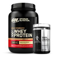 Proteina Gold Standard Whey 2 LB - Vainilla Ice Cream + Creatina Kevin Levrone 500 G