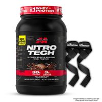 Nitrotech Whey Protein - Proteina Nitrotech Performance 2 LB - Milk Chocolate + Straps