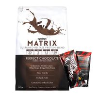 Proteina MATRIX 5 LB SYNTRAX - Perfect Chocolate + 2 Sachet Diabolus