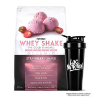Proteina Whey Shake 5 LB SYNTRAX - Strawberry Shake + Shaker