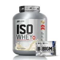 Proteina Isolatada Iso Whey 90 2.5 KG - Vainilla + 2 Sachet BIGM