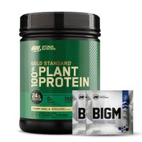 Proteína Vegana Gold Standard 100% Plant Protein 12 Serv - Creamy Vanilla + 2 Sachet BIGM