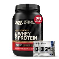 Proteina Gold Standard Whey 2 LB - Double Rich Chocolate + 2 Sachet BIGM