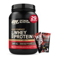Proteina Gold Standard Whey 2 LB - Double Rich Chocolate + 2 Sachet Diabolus