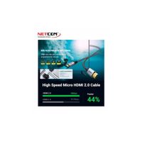 CABLE PREMIUM DE HDMI A MICRO HDMI DE 5 METROS UHD 4K 60HZ NETCOM