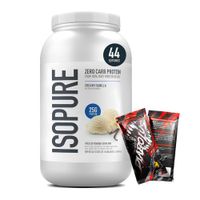 Isopure Zero Carb 3 lb / Proteina Isolatada Isopure - Creamy Vanilla + 2 sachet diabolus