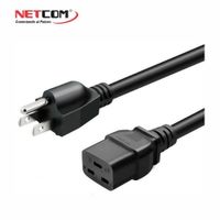 CABLE PODER NEMA 5-15P MACHO A C19 HEMBRA  1.80 M 3X14AWG 15A NETCOM