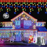 Luces Cascada Navidad 20m RGB 640 LED Tipo Cortina