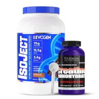 Isoject 28 Serv Proteina Isolatada - Chocolate + Creatina Ultimate Nutrition 300 G + Scoop