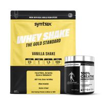 Proteina Whey Shake 5 LB SYNTRAX - Vainilla Shake + Creatina Kevin Levrone 300 G