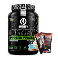 Proteina Whey Protein Powder ENERGY NUTRITION 1 KG - Vainilla + 2 Sachet Diabolus