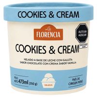 Helado LA FLORENCIA Cookies & Cream Pote 473ml