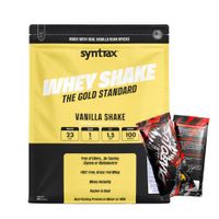 Proteina Whey Shake 5 LB SYNTRAX - Vainilla Shake + 2 Sachet Diabolus