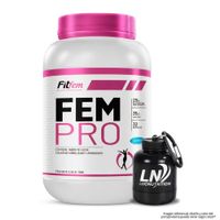 Proteína Fem Pro 1.1 KG - Vainilla + Portaproteina