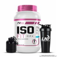 Proteína Iso Fit 1.1 KG - Chocolate + Shaker + Portaproteina