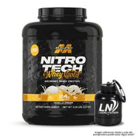 Nitrotech Whey Gold 5 LB Proteina Muscletech - French Vainilla Cream + Portaproteina