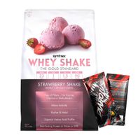 Proteina Whey Shake 5 LB SYNTRAX - Strawberry Shake + 2 Sachet Diabolus