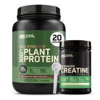 Gold Standard 100% Plant Protein 800 G - Rich Chocolate + Creatina Optimum Nutrition 600 G + Scoop