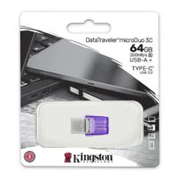 MEMORIA USB KINGSTON DATATRAVELER MICRODUO 3C 64GB USB 3.2 GEN 1 USB-C DTDUO3CG364GB