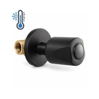 Llave de Ducha Negro Mate Pomo Agua Fría Vida