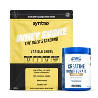 Proteina Whey Shake 5 LB SYNTRAX - Vainilla Shake + Creatina Applied Nutrition 500 G