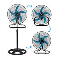VENTILADOR 3 EN 1 DE 18 PULGADAS PEDESTAL PARED Y MESA