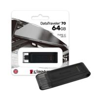 Memoria Kingston DataTraveler 70 Unidad flash USB-C 64GB de capacidad con velocidades USB 3.2 Gen 1