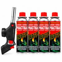 Kit Soplete Automático Multiuso Profesional Y 4 Cartuchos de Gas Butano